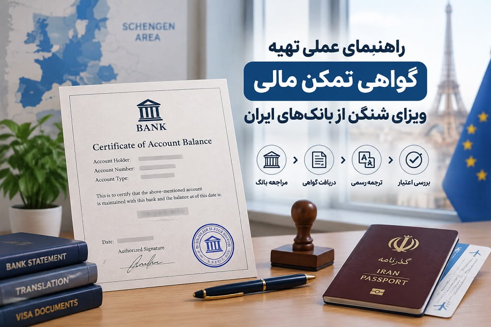 راهنمای تهیه گواهی تمکن مالی ویزای شینگن