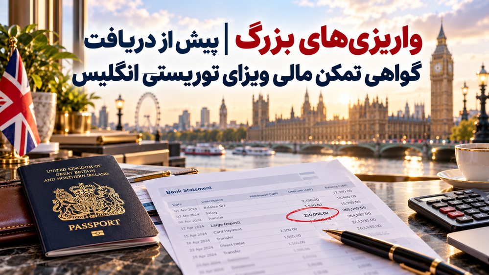واریزیهای بزرگ | پیش از دریافت گواهی تمکن مالی ویزای توریستی انگلیس