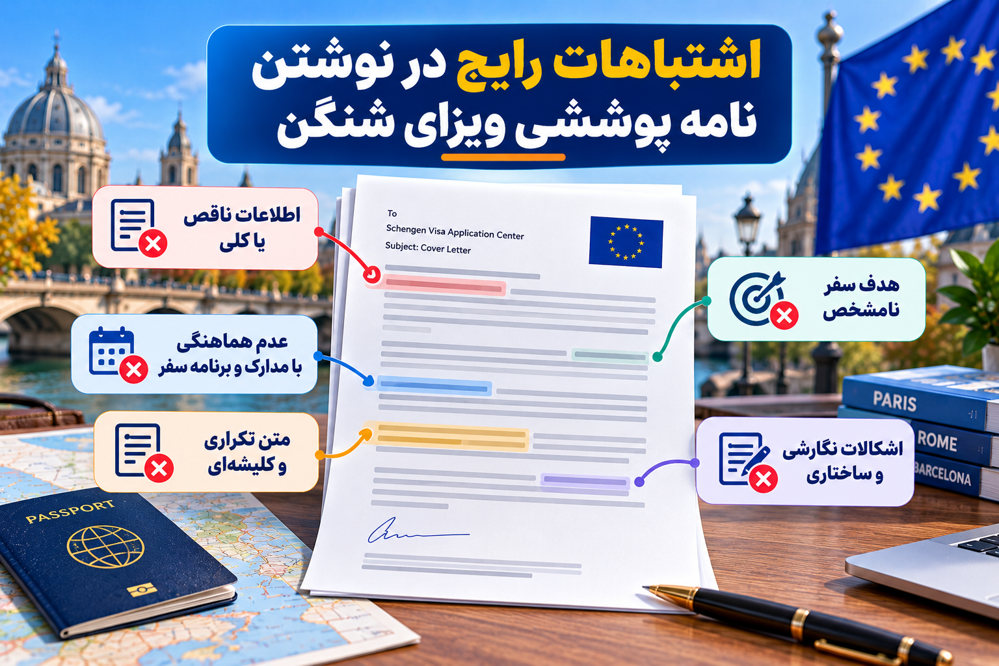 اشتباهات رایج در نوشتن نامه پوششی ویزای شنگن